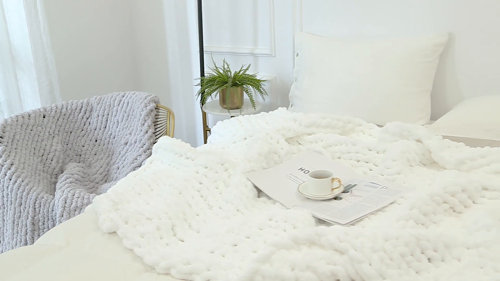 Wayfair chunky knit online blanket